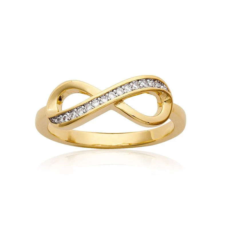 Anello infinito placcato in oro / | Azuline vista 3