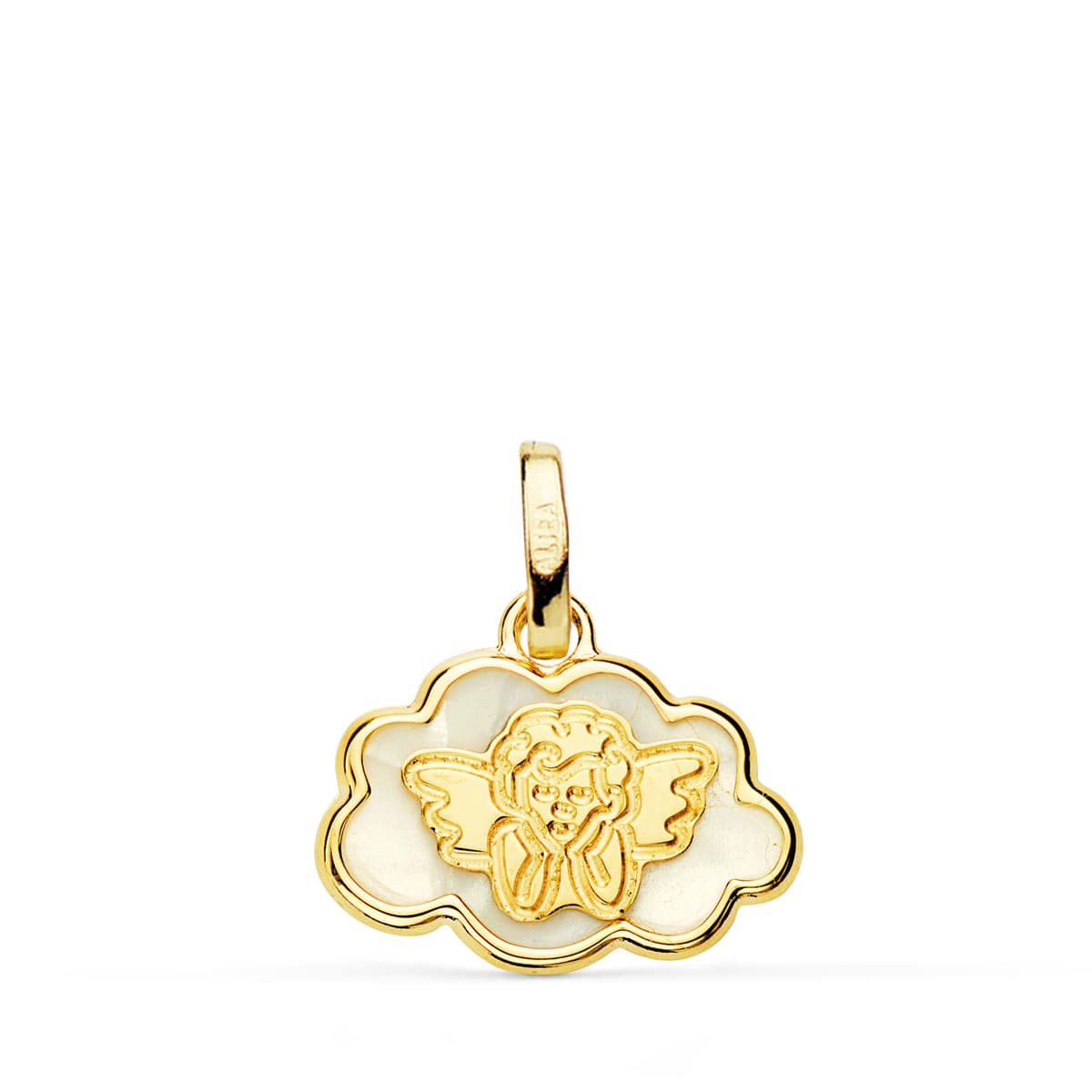 Pendentif Or Jaune 18K Angelito Burlon Nuage Nacar 15X12 mm