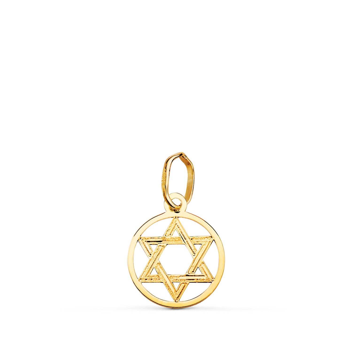 Pendentif Mini Étoile de David en Or Jaune 18K 10MM