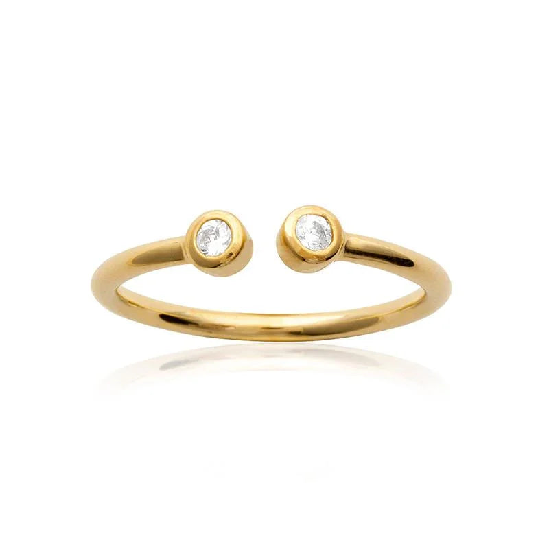 Bague Boule Plaqué Or / | Azuline vue 3