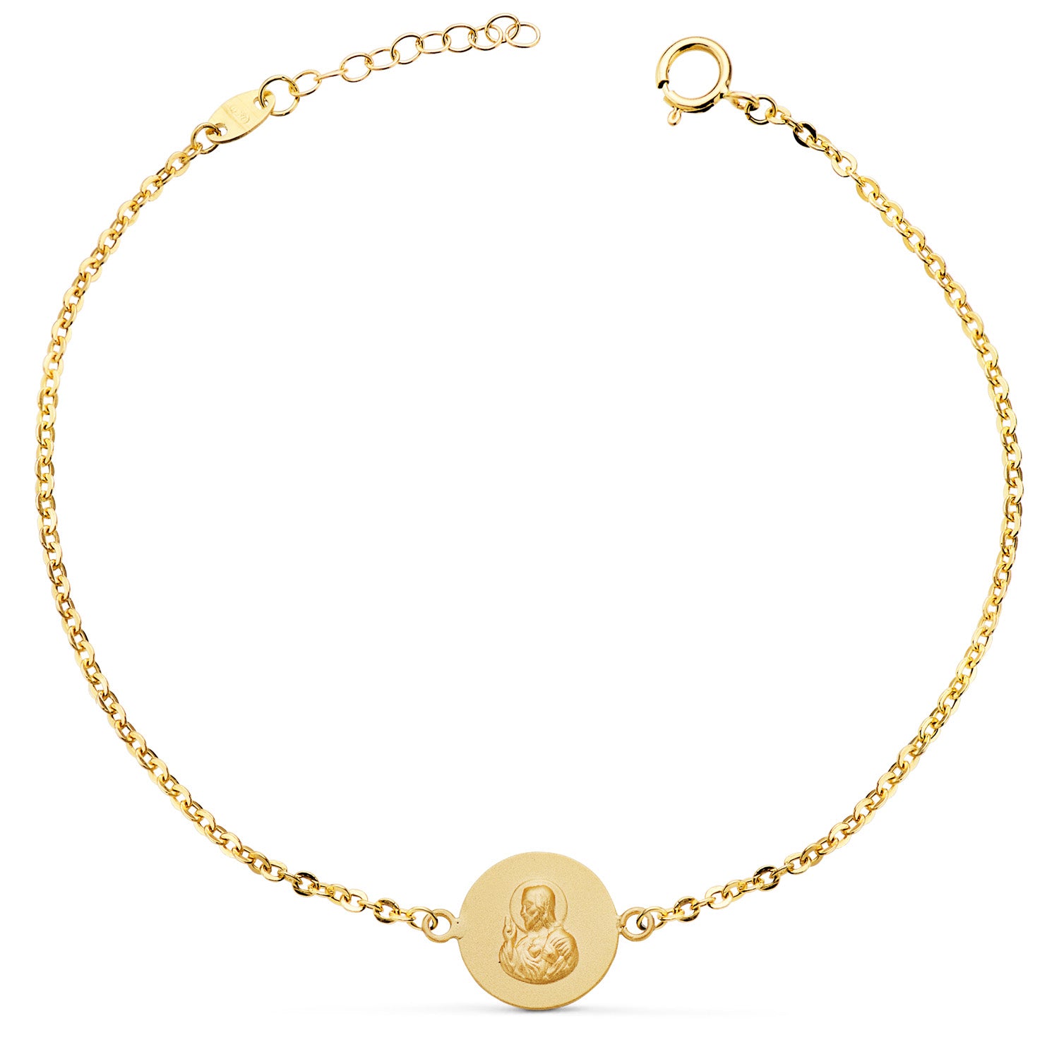 Bracelet Scapulaire Or Jaune 18K 12 mm Longueur : 18 2 Cm