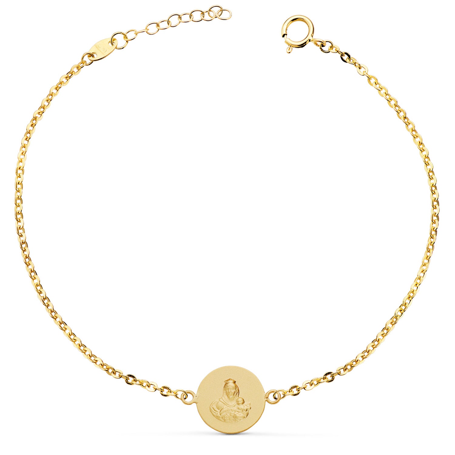 Bracelet Scapulaire Or Jaune 18K 12 mm Longueur : 18 2 Cm
