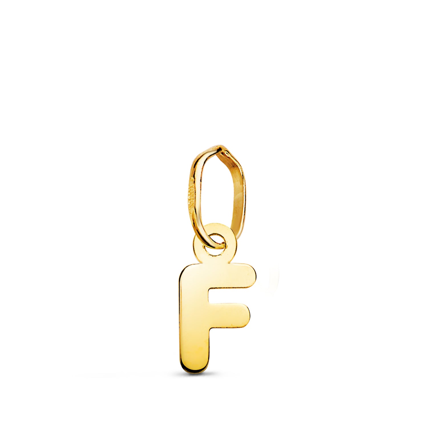 Pendentif Or Jaune 18K Initial "f" Pulie 84 X 42 mm
