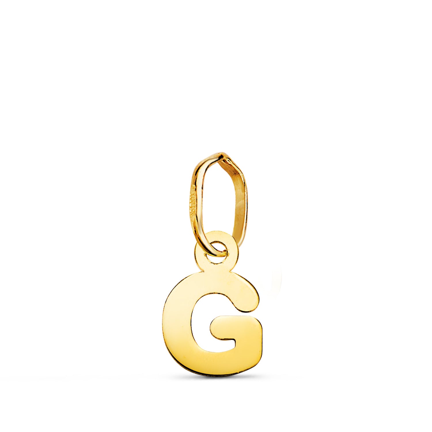 18K Gulguld Vedhæng Initial "g" Pulie 83 X 55 mm