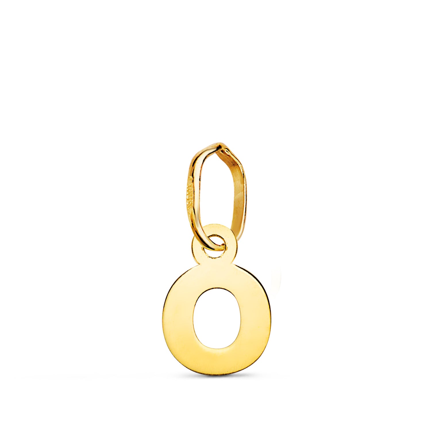 18K Gulguld Vedhæng Initial "o" Pulie 8,3 X 58 mm