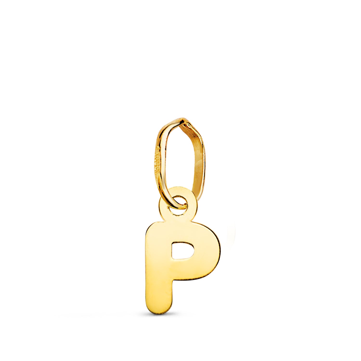 Pendentif Or Jaune 18K Initial "p" Pulie 84 X 45 mm