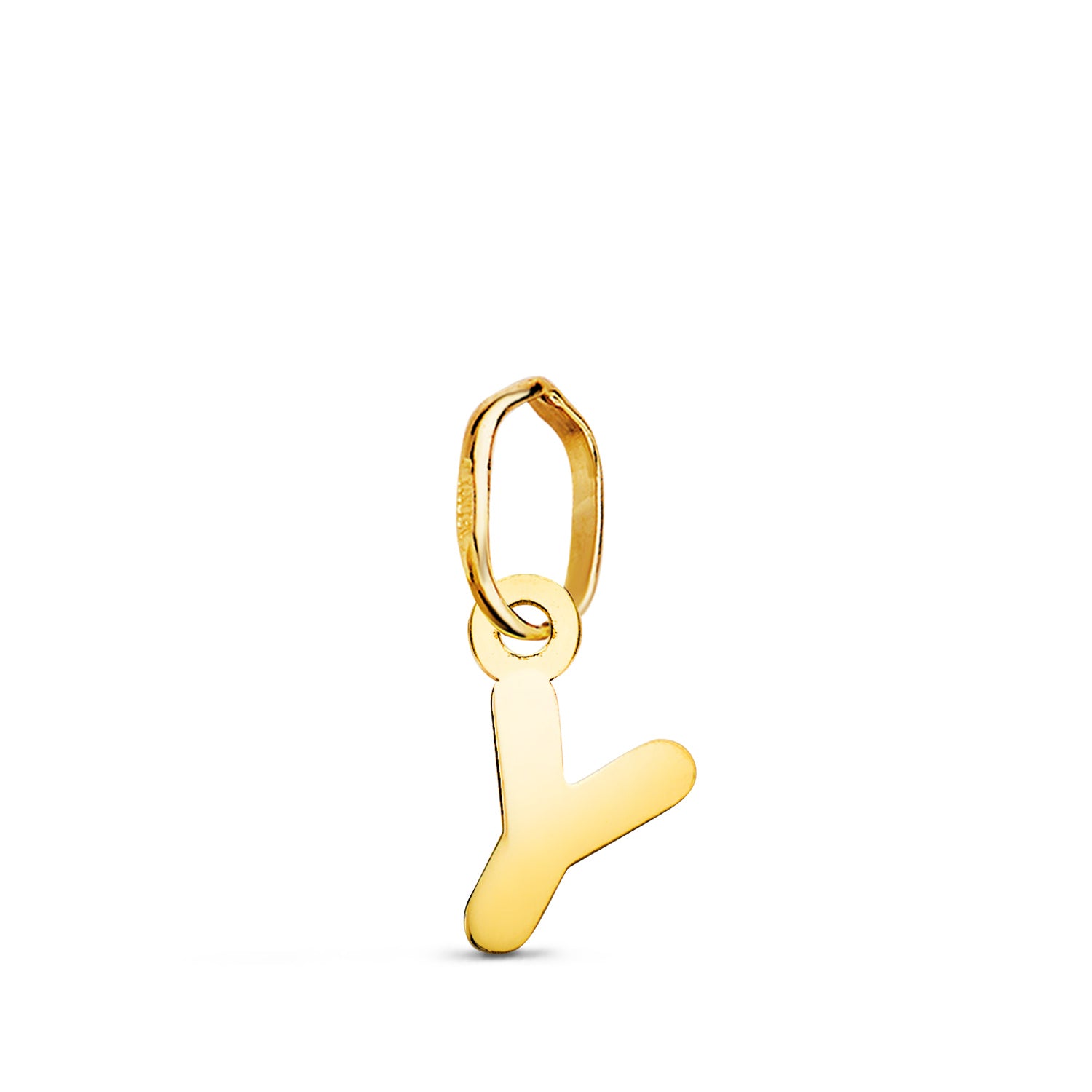 18K Gulguld Vedhæng Initial "y" Pulie 83 X 4 mm