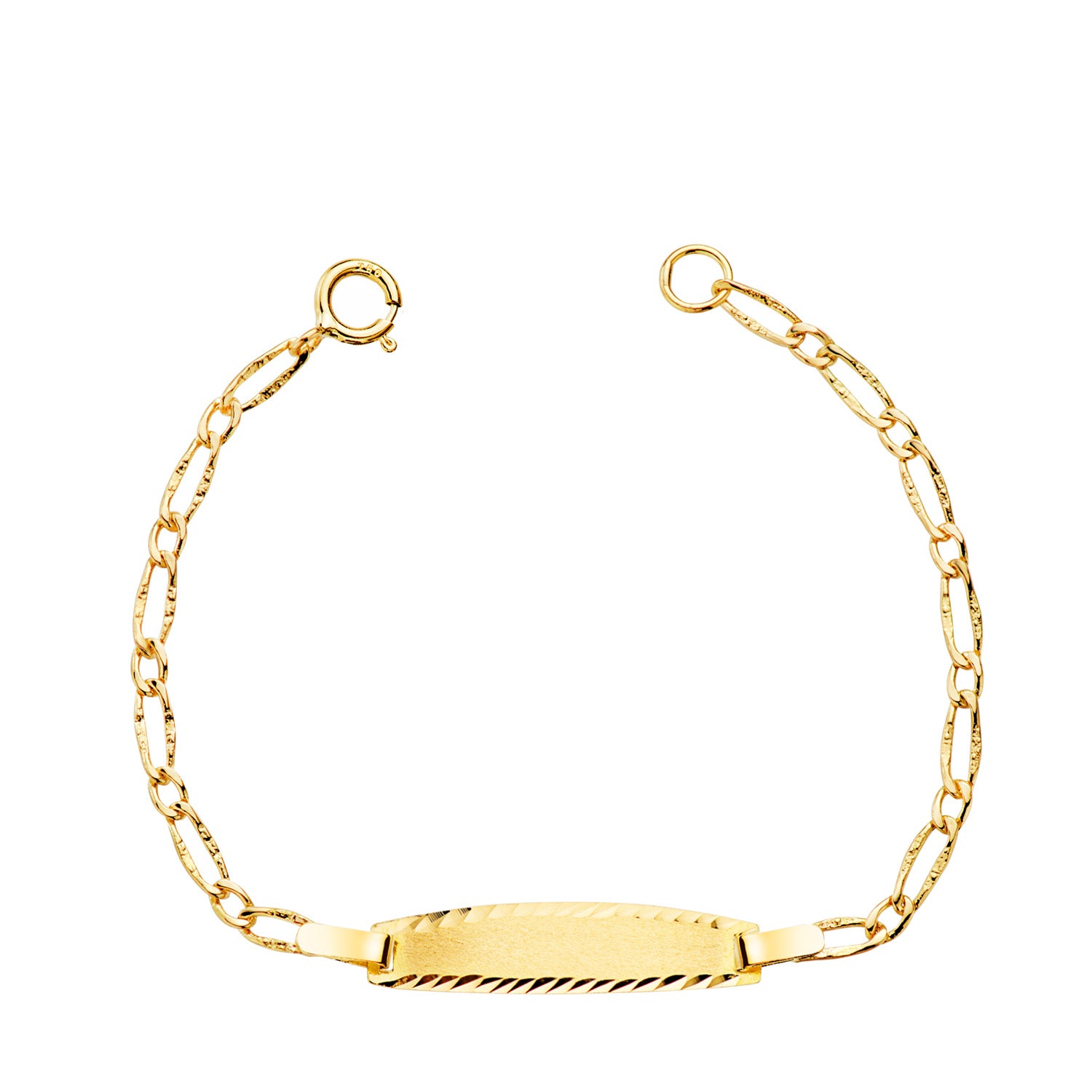 Or Jaune 18K Gourmette Cartier Maillon 1X1 avec Texture Largeur : 15MM Plaque : 19X4MM Longueur 12 Cm