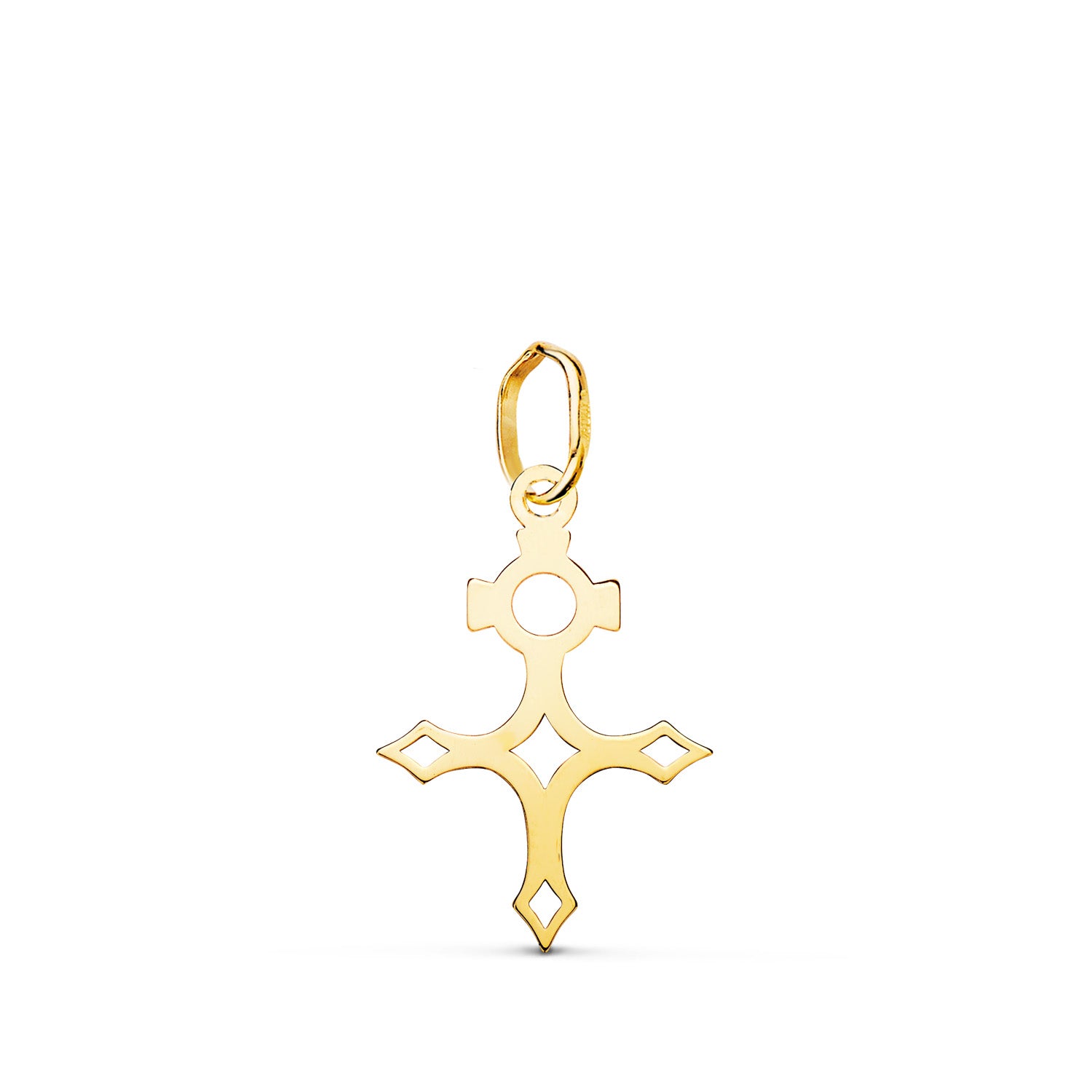 Pendentif en Or Jaune 18K Silhouette Croix du Sud en Brillant 18 X 12 mm