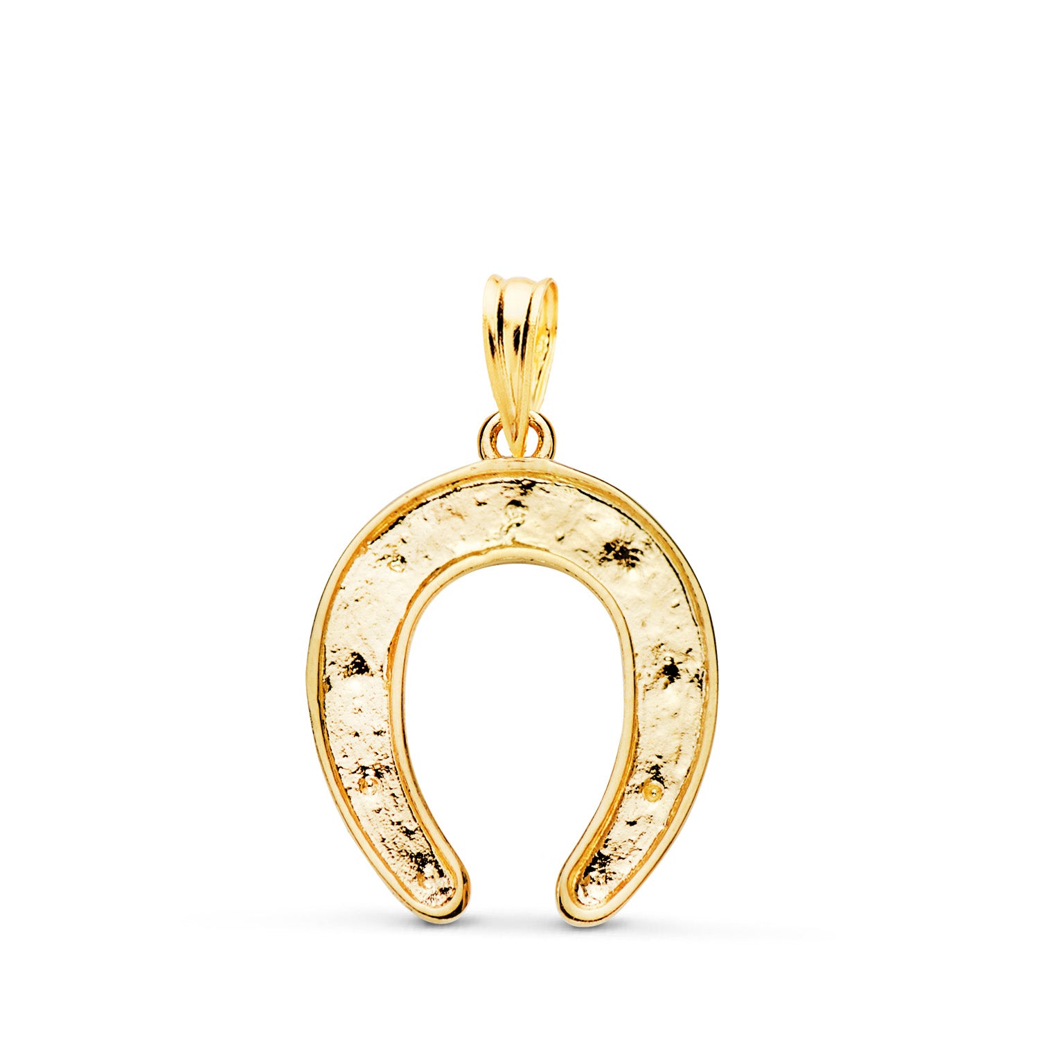 Pendentif en Fer à Cheval en Or Jaune Massif 18K Taille : 20 X 16 mm