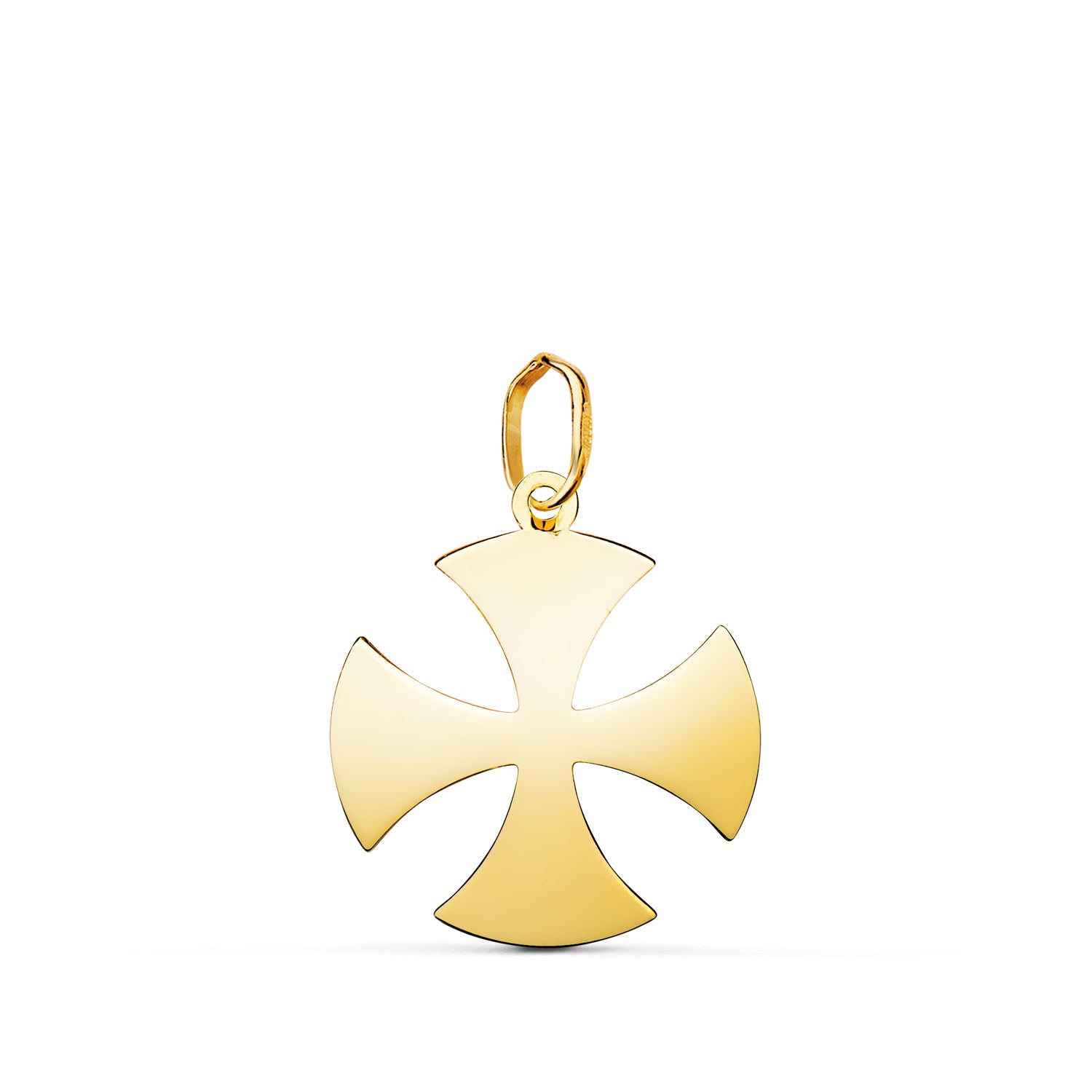 18 Ayar Sarı Altın Pate Cross Kolye Parlaklık Ölçümü: 18 x 16 mm