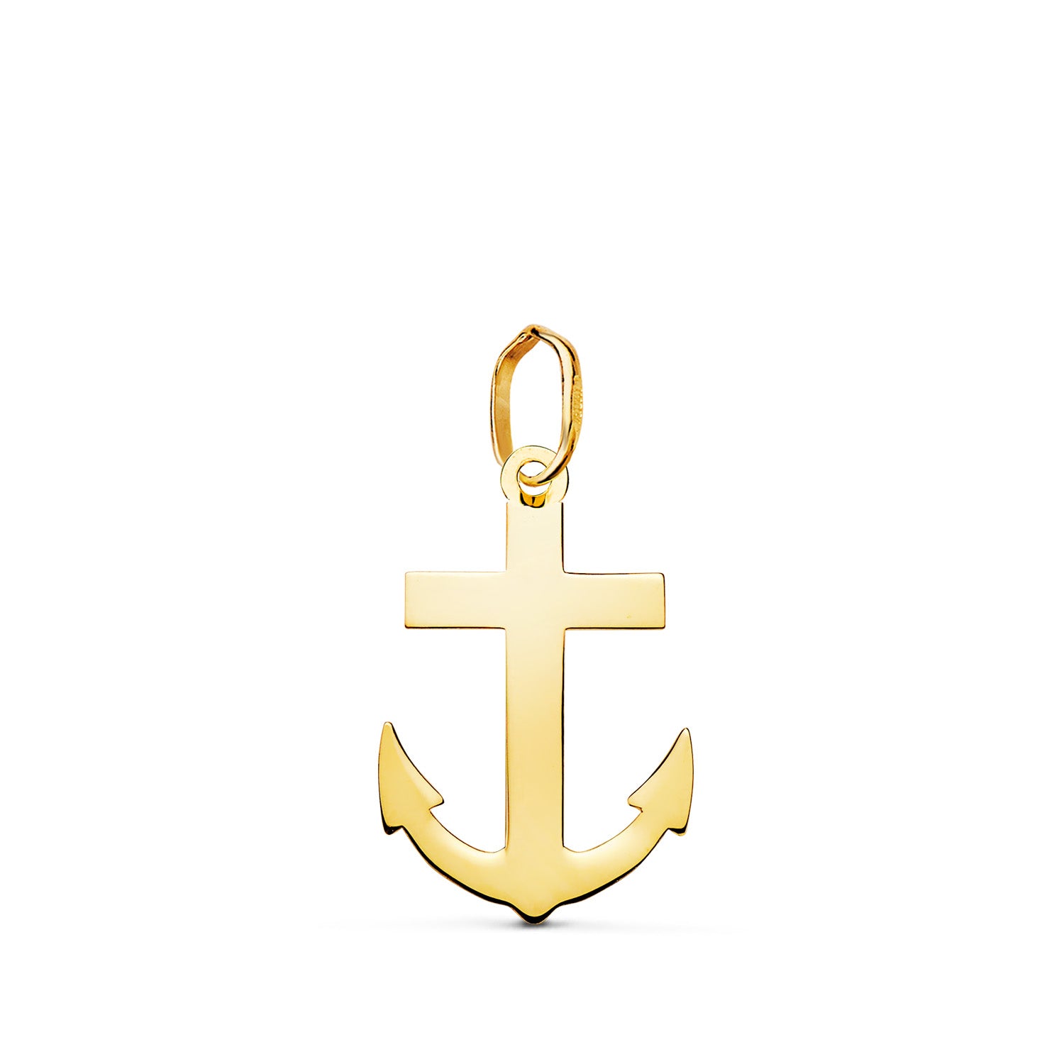 Pendentif Croix de Marin en Or Jaune 18 Carats en Mesure de Luminosité: 18 X 11,5 mm
