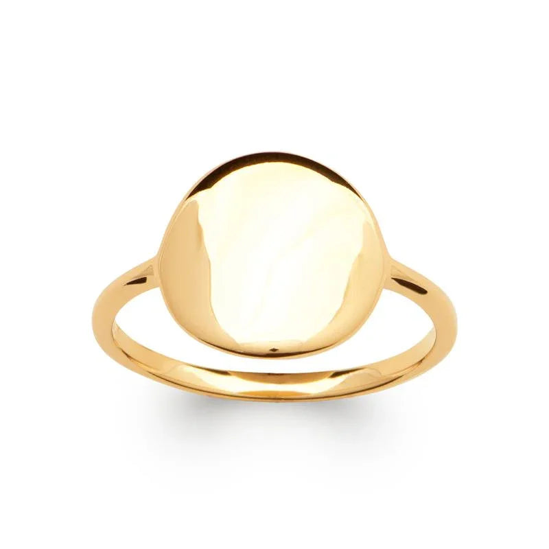 Oval ring – forgyldt | Azulin udsigt 3