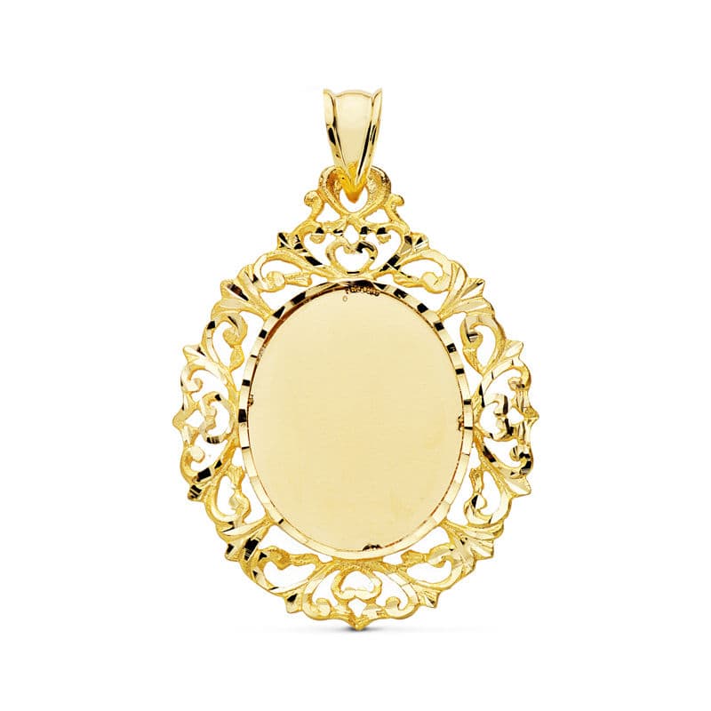 18K Gul Guld Plade Åbning Lukning 40X30 mm