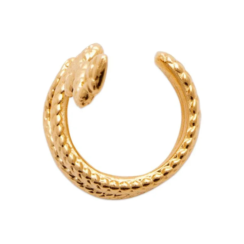 Ear Ring - Snake - Gold Plated - Single earring view 2