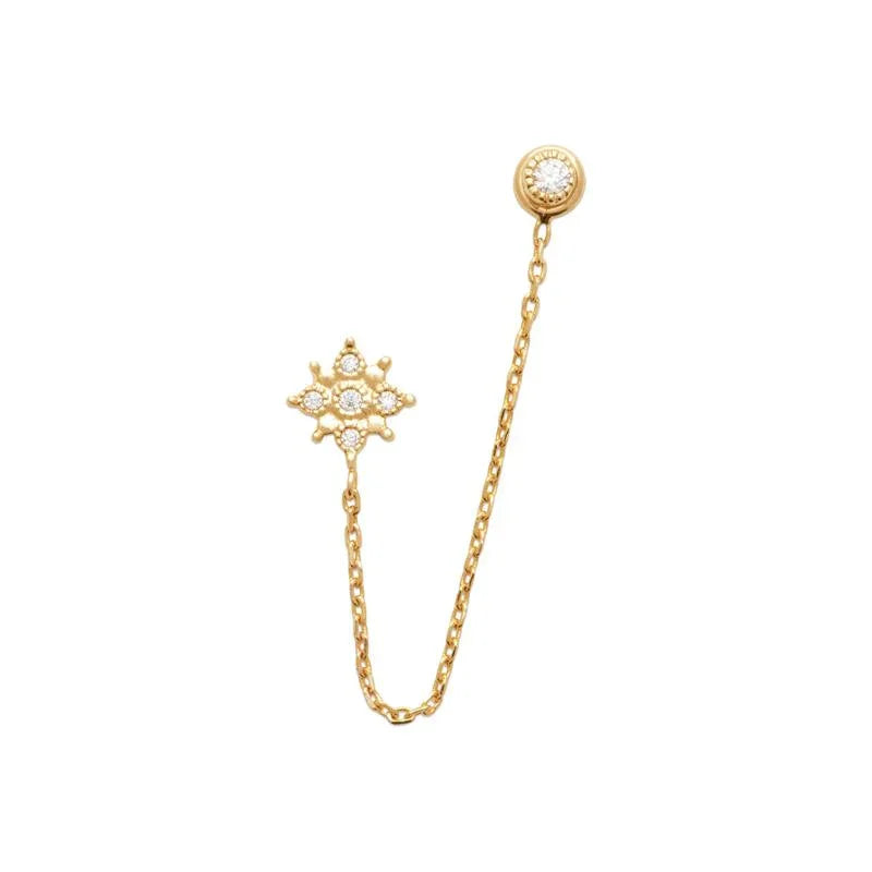 Kette – vergoldet – einzelner Ohrring