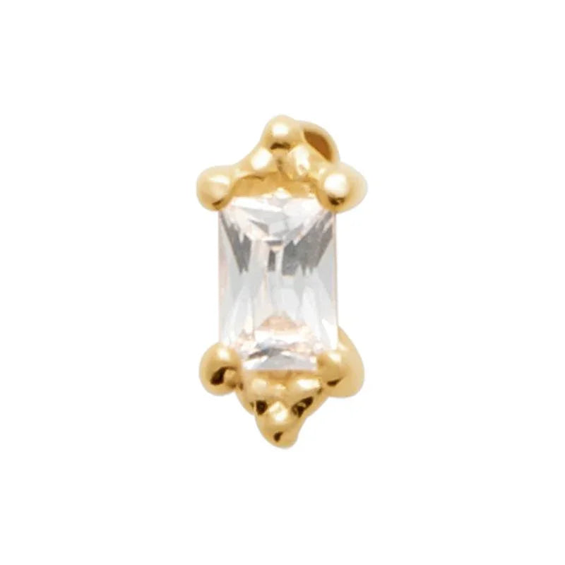 Rectangle - Gold Plated - Single earring