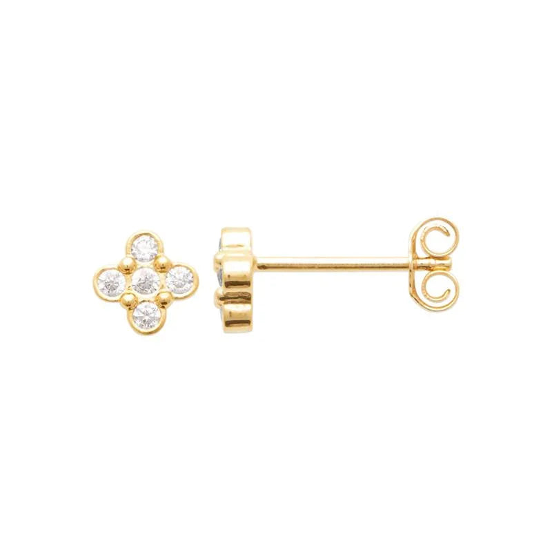 Croix - Boucles d'oreilles - Plaqué Or vue 3