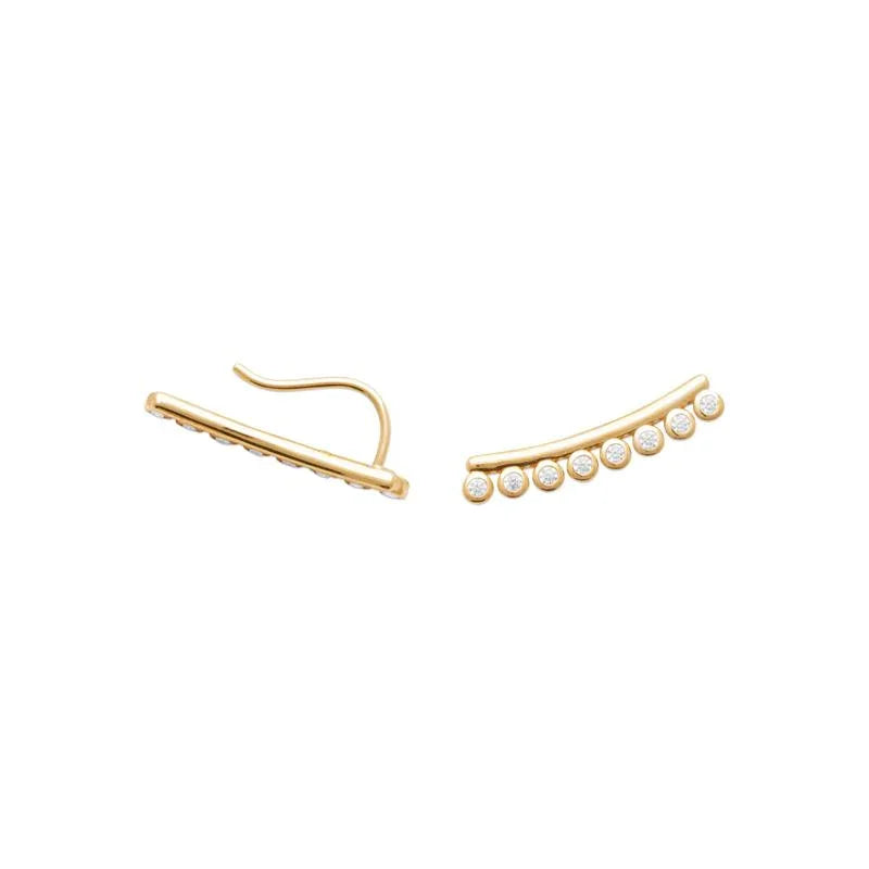 Contours - Gold Plated - Earrings view 2