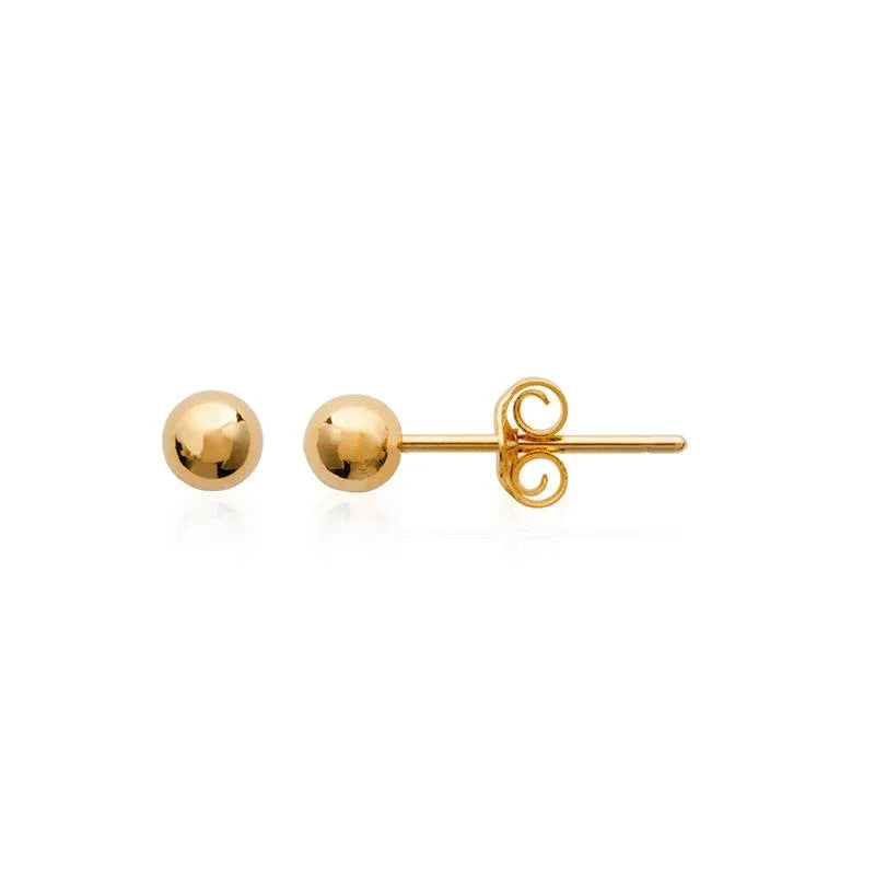 Ball - Minimalist Elegance - Stud Earrings - Gold Plated -