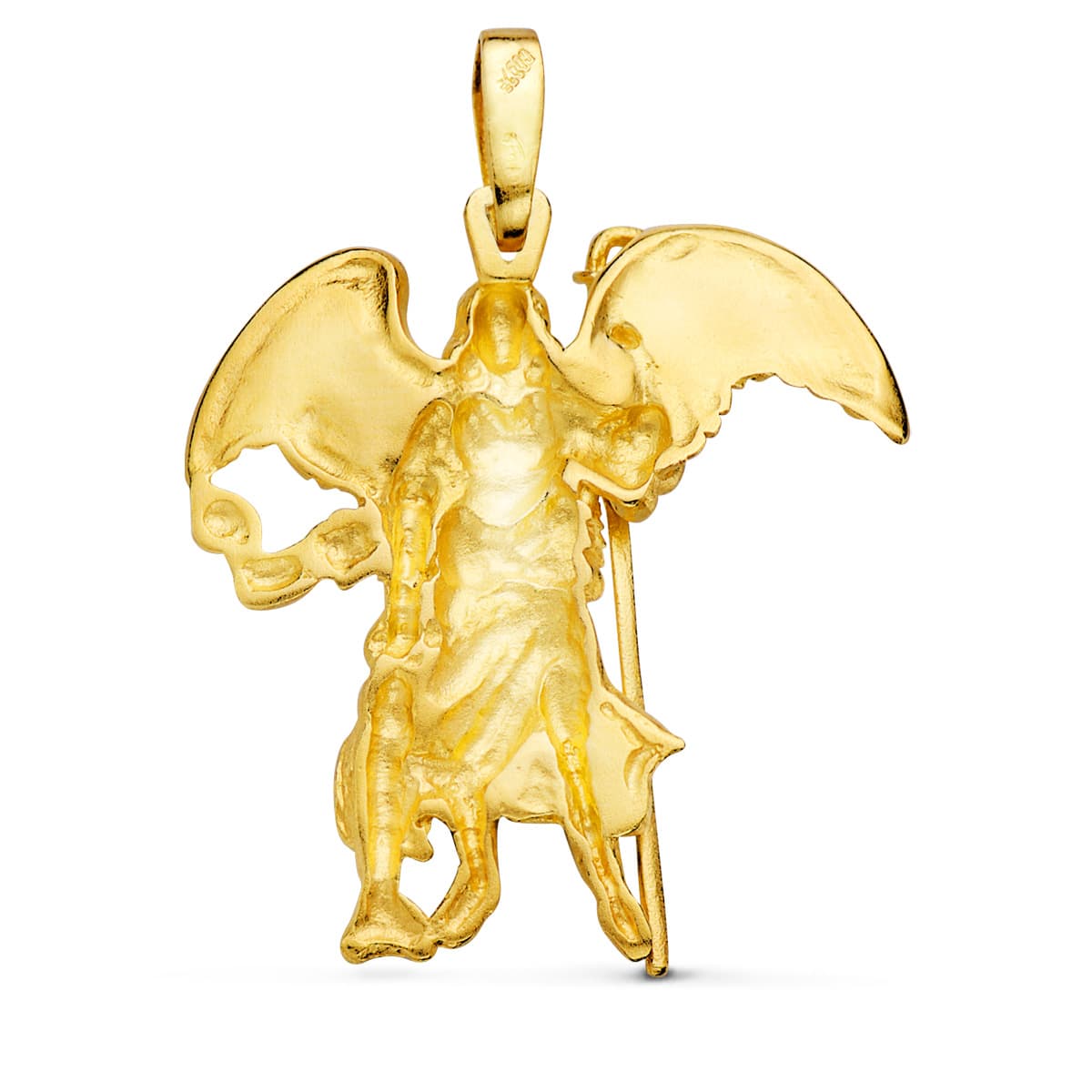 Médaille en Or Jaune 18K Saint Raphael Silhouette 33X29 mm