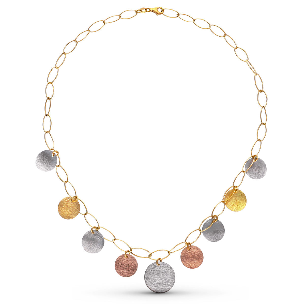 Colar Chapitas em Ouro Tricolor 18k