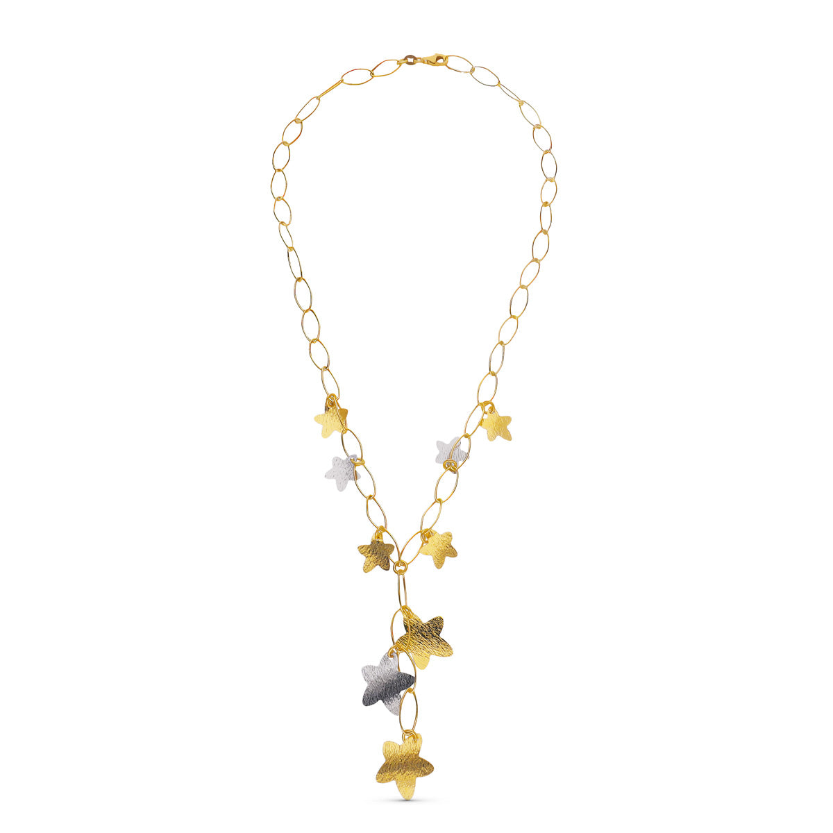 Collar Estrella Bicolor Oro 18K