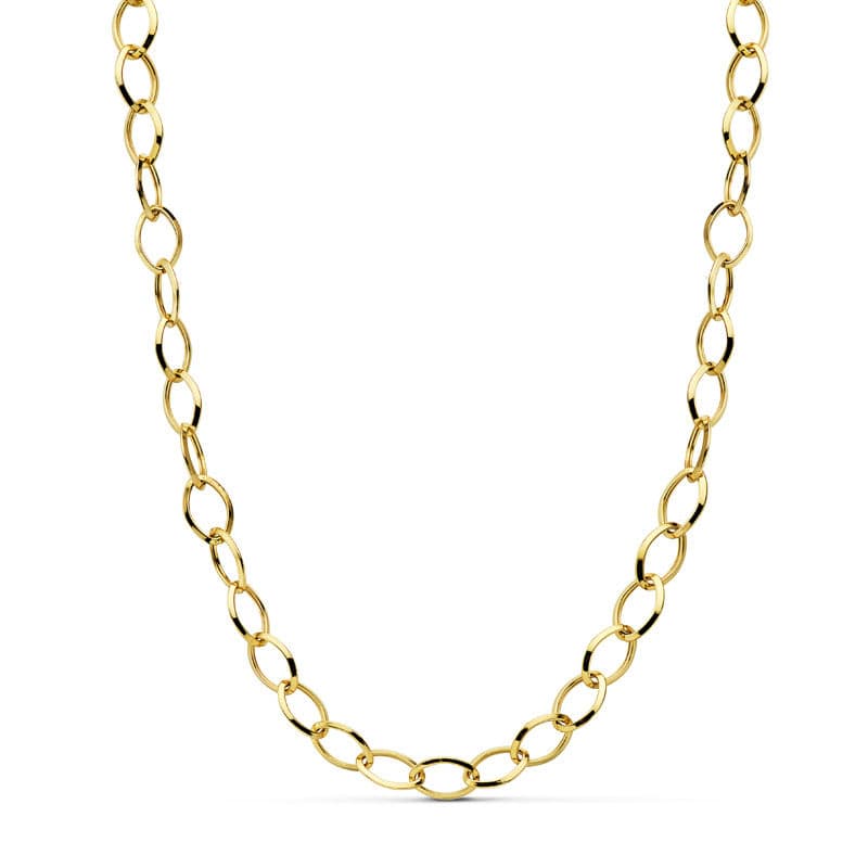 Colar oco em ouro amarelo 18K 44CM