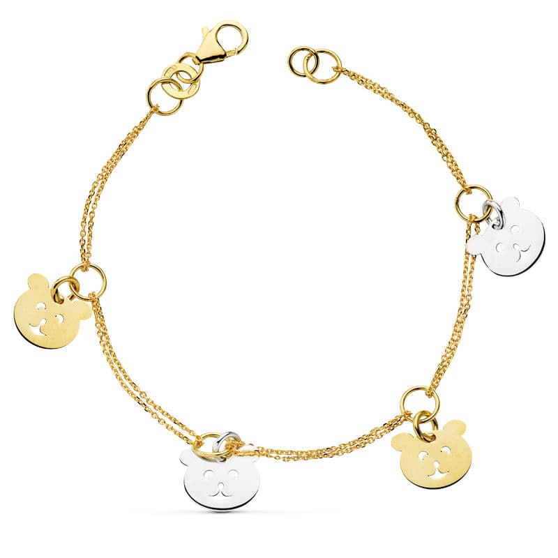 Bracelet Ours Bicolore 18K S 195 Cm