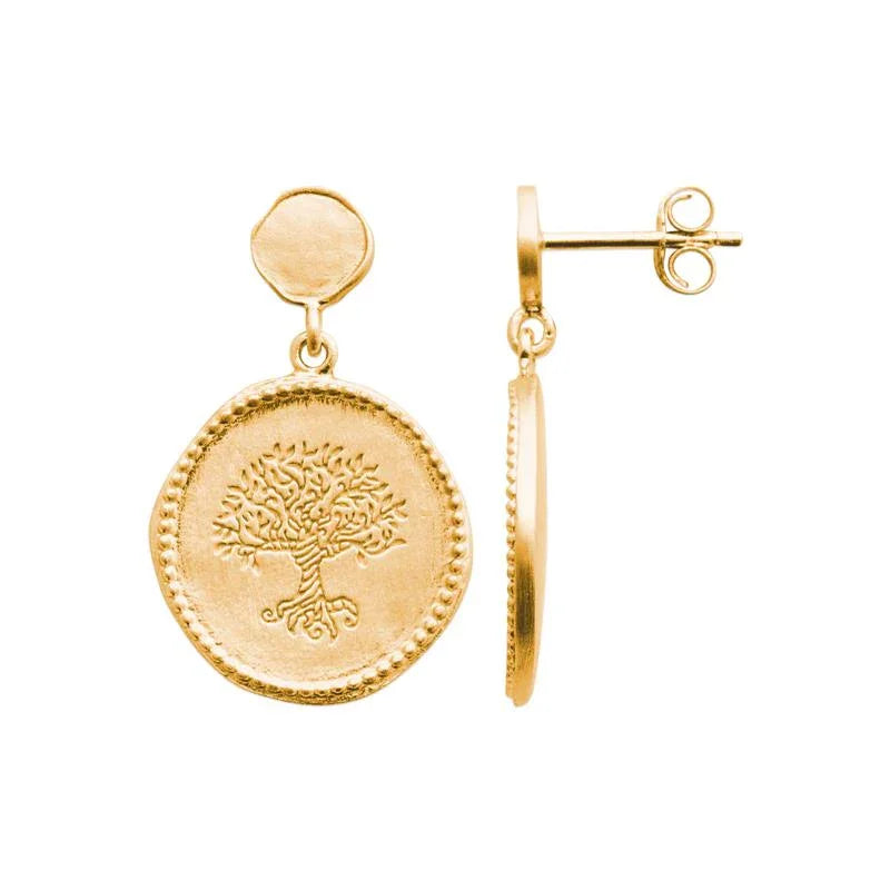 Tree of Life - Gold Plated - Earrings view 2