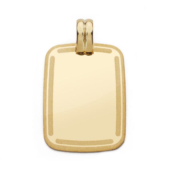 Marco Placa Oro Amarillo 18K 28X20 mm