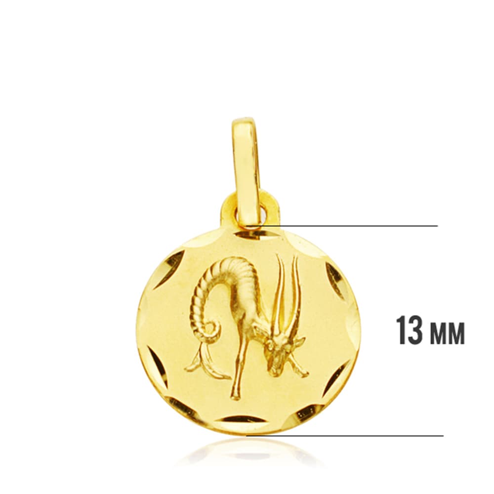 18K Steinbock-Sternzeichen-Medaille 13MM