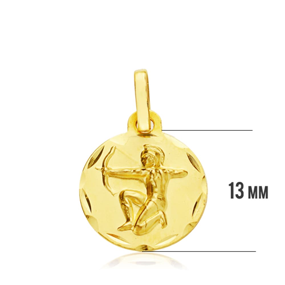 18K Boogschutter Zodiac-medaille 13MM