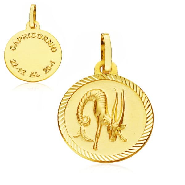 18K Steinbock-Sternzeichen-Medaille 20MM