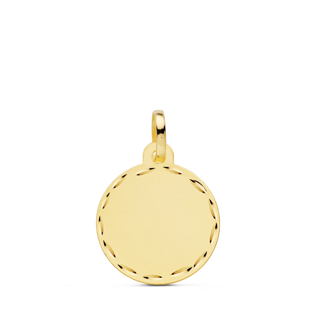 Piastra Disco Oro Giallo 18K Opaco DIAMANTE 16 mm