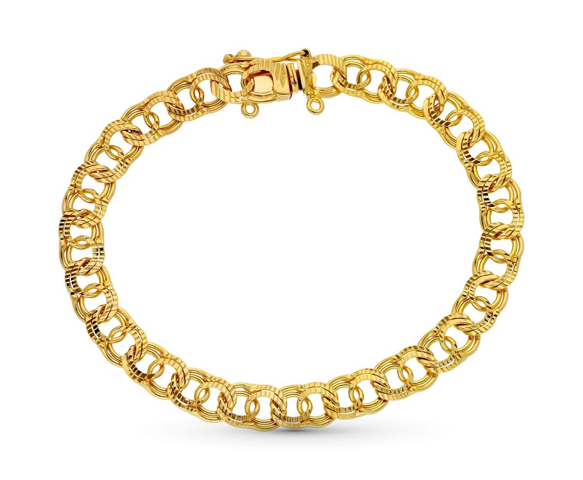 Bracelet Or Jaune Hongrois 18K 205 Cm 7 mm