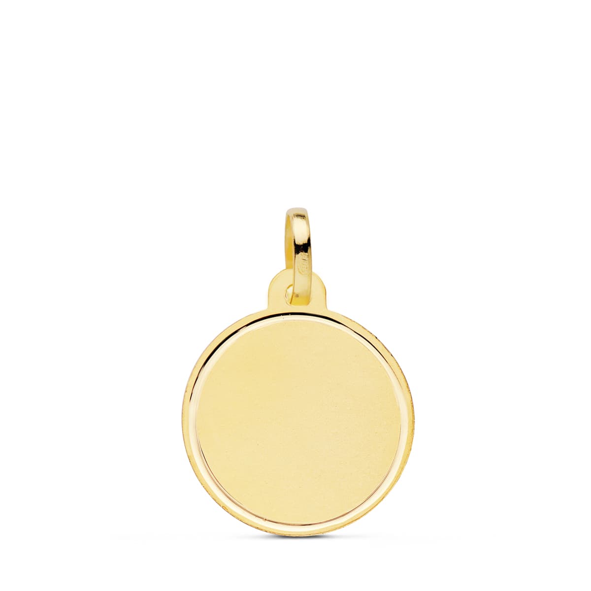 18K mat gul guld skive plade Bezel 16 mm