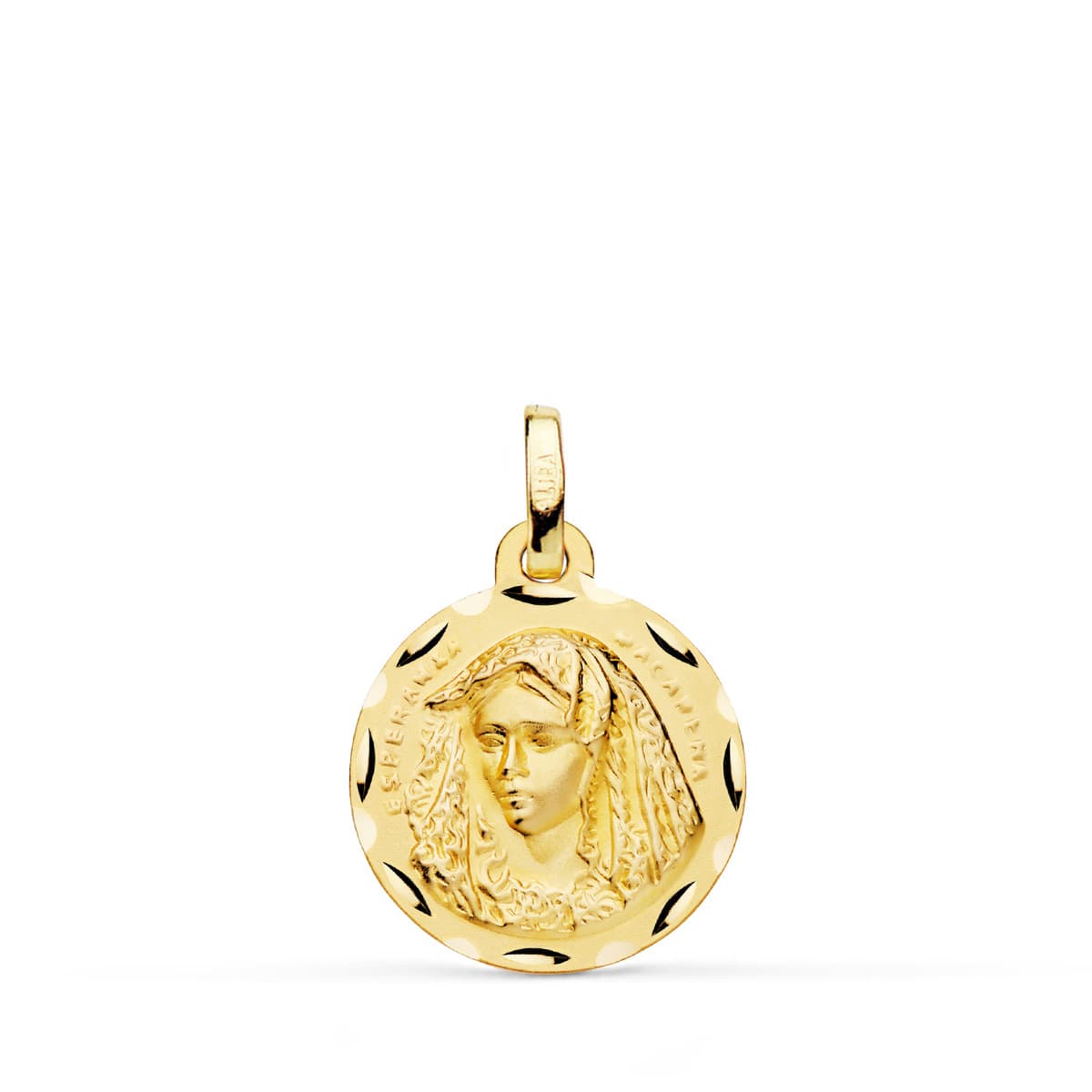 18K Virgin Macarena Medal 16MM