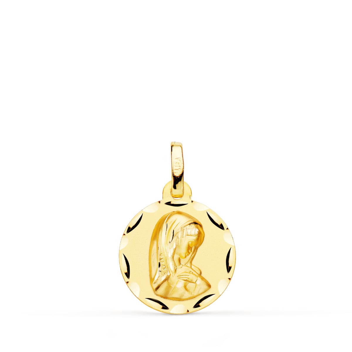 18K Médaille Vierge Fille 14MM