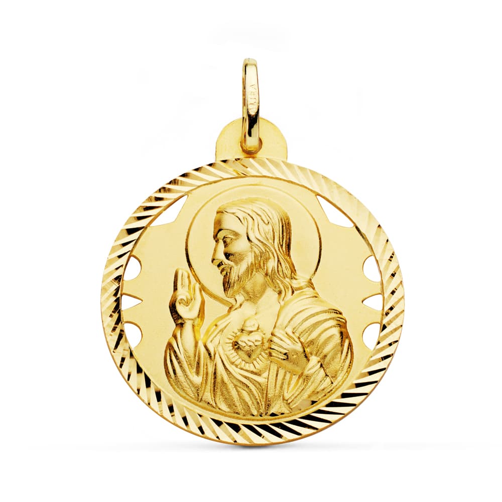 18K Herz-Jesu-Medaille 28MM