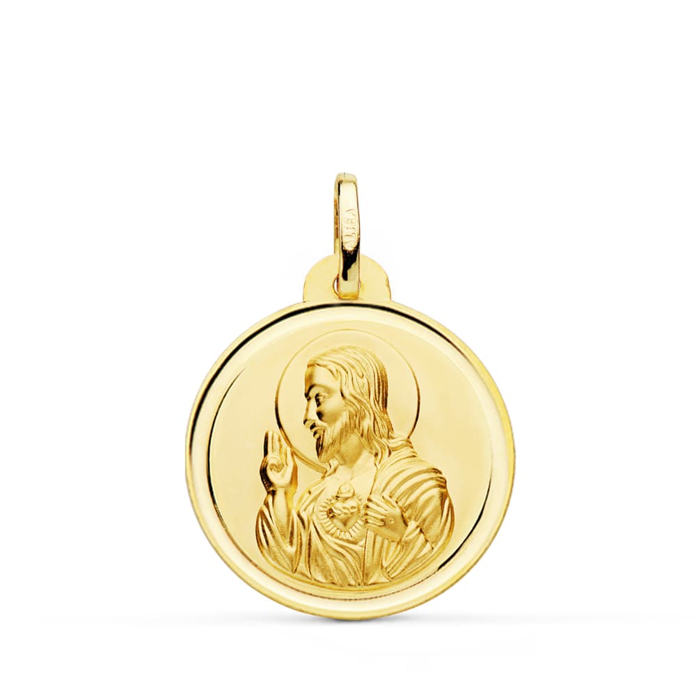 18K Herz-Jesu-Medaille 22 mm