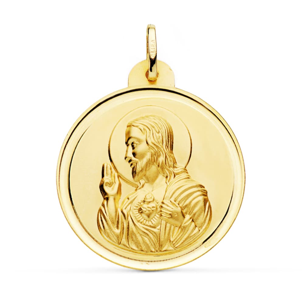 18K Herz-Jesu-Medaille 30MM