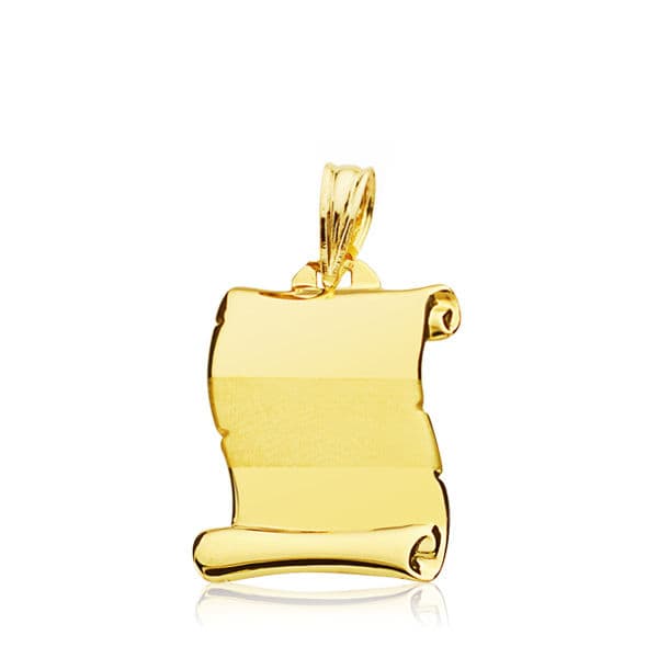 9K Parchemin Ange Or JAUNE20X14MM 0.75G
