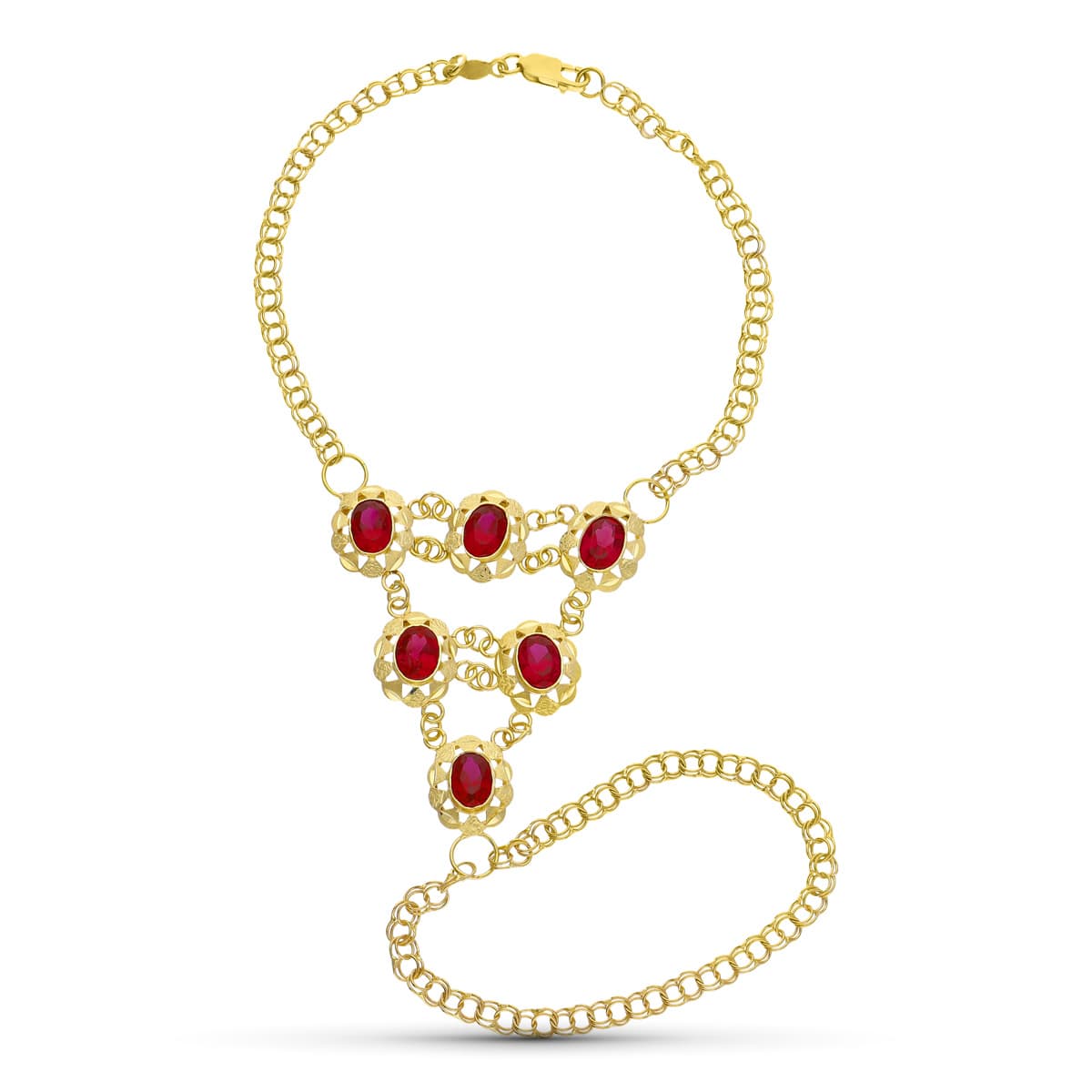 18K Bracelet en Or Jaune Corail