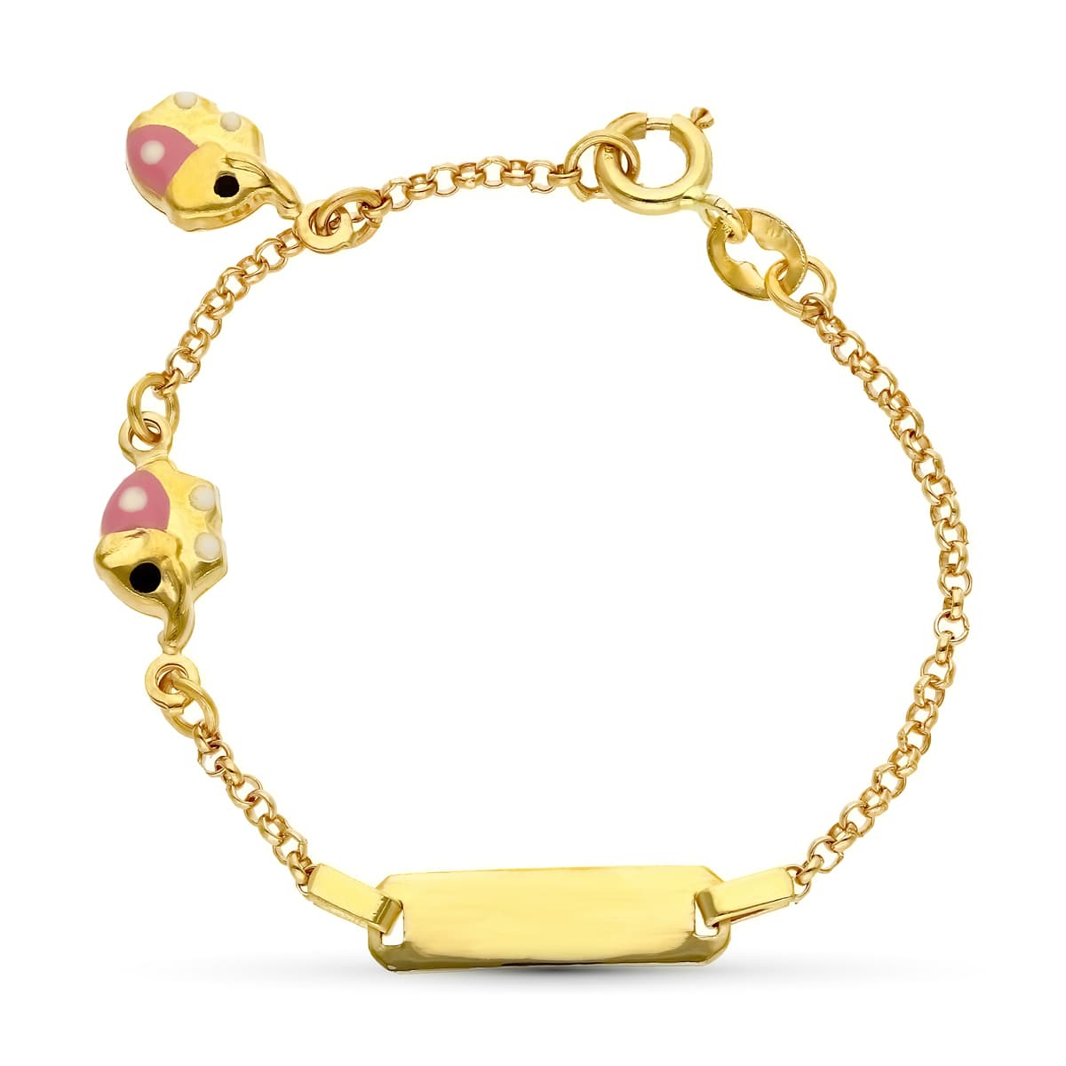 18K gul guld elefanter kantstenskæde 13 Cm