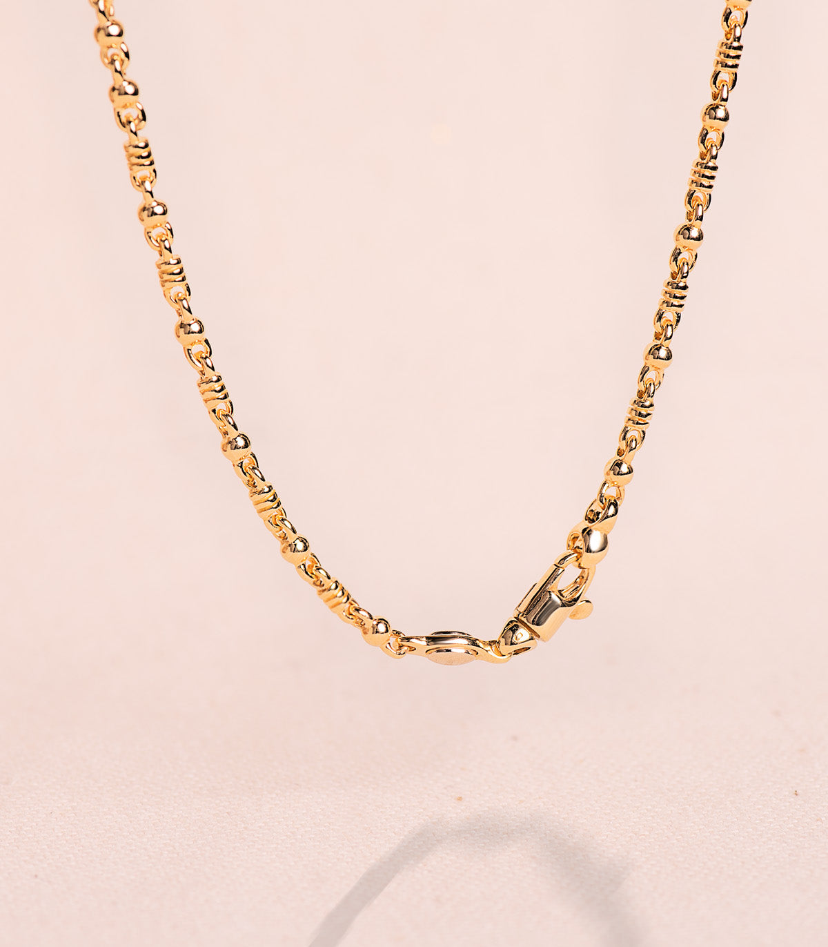 Chaine Boule en Or Jaune Massif 18K et Détail Brillant Largeur : 2,7 mm Longueur : 60CM