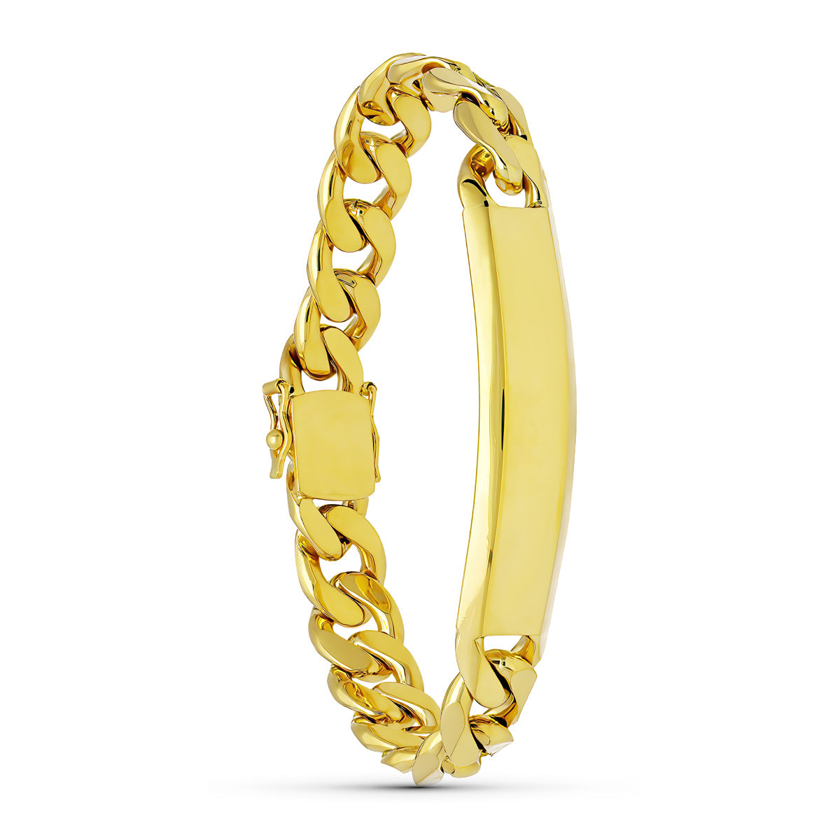 18K gult gull solid fortauskant armbånd for menn