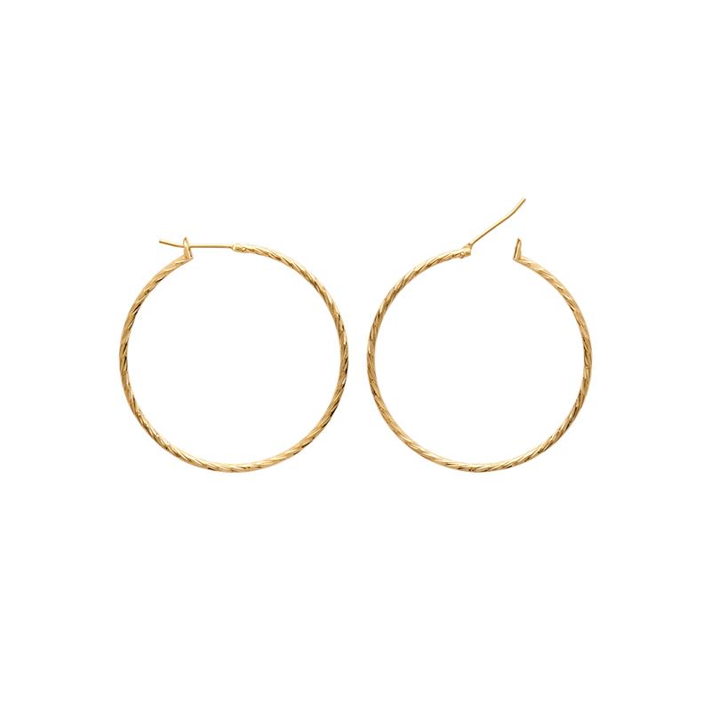 Créoles Torsadées – Plaqué Or | Azuline vue 4