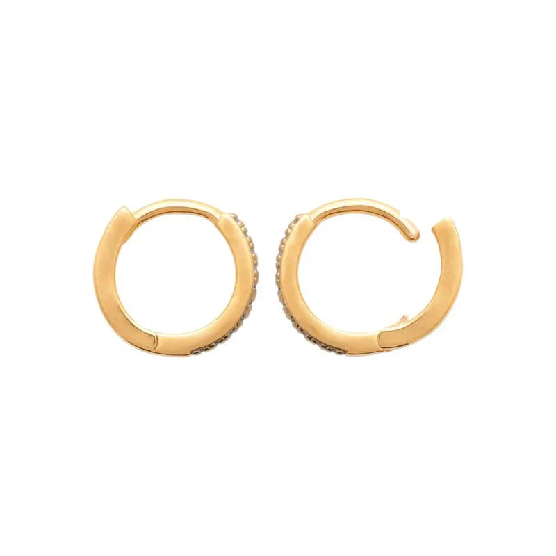 Orecchini a cerchio - Mini - Placcati in oro Visualizza 3