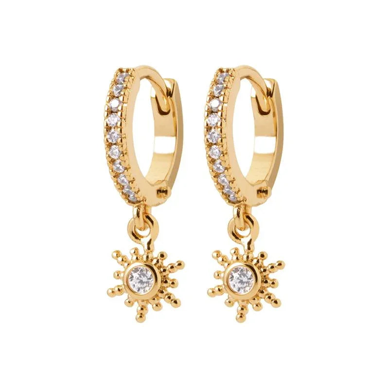 Charm – Stern – vergoldet – Creolen